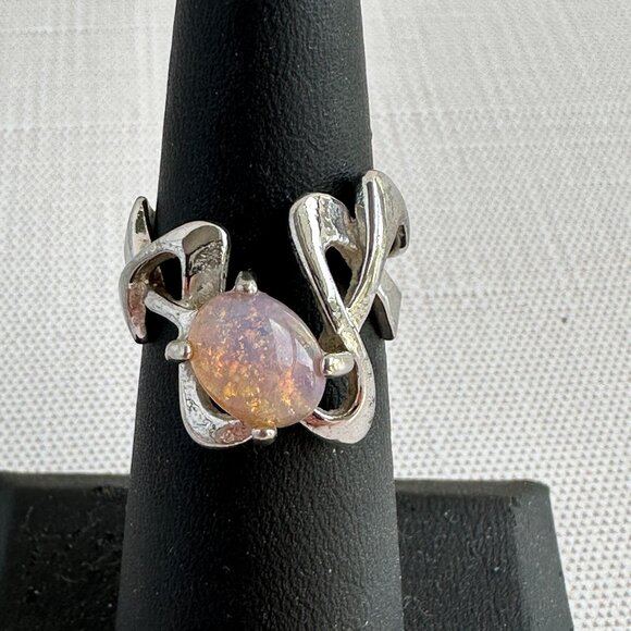 Uncas Jewelry - Opal Sterling Silver Ring Size 5.5 by Uncas